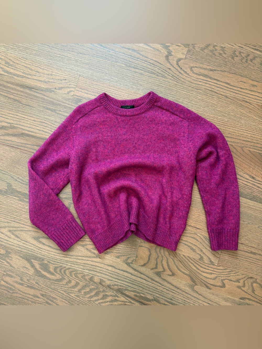 Alpaca Merino Wool Blend Crewneck Sweater Women S Cozy J.Crew Pink Speckled Cozy